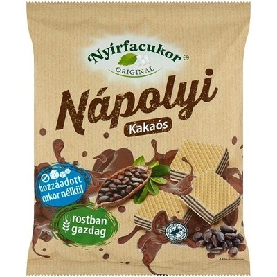 Nyírfacukor Oplátky plnené kakaovým krémom bez cukru so xylitolom 180 g