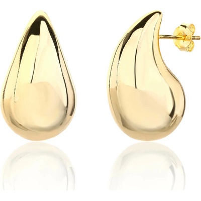 Bealio 14037 stříbrné náušnice SLZA KAPKA zlacené yellow 24 mm 03-14037-4139