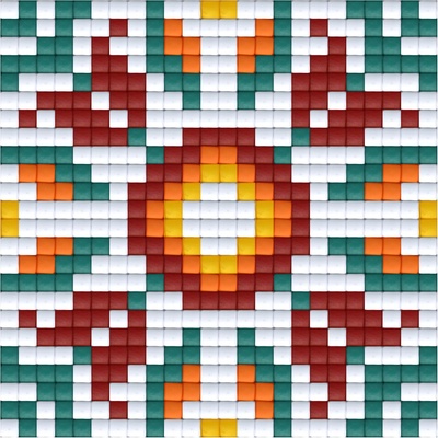Bright Toys Мозайка с пиксели - Българска народна шевица, 24x24 пиксела - Мотив 4 (BE24004)