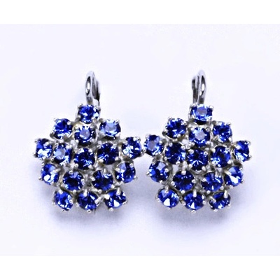 Čištín s krystaly Swarovski Saphire květy NK 1342