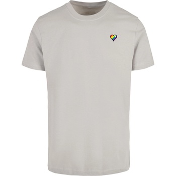 Mister Tee Тениска Glossy Heart Pride Tee lightasphalt XXLUB-MT3363-02946 - Тъмносив, размер XXL