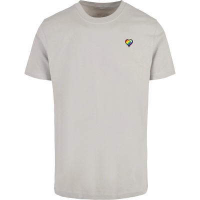 Mister Tee Тениска Glossy Heart Pride Tee lightasphalt XXLUB-MT3363-02946 - Тъмносив, размер XXL