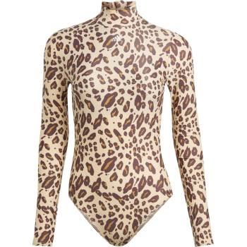 Image 1 of Adidas Бански костюм Adidas Long Sleeved Animal Print Swimsuit - Brown/White