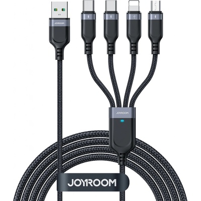 Joyroom KP27724 USB 4v1 USB-A - 2 x USB-C, 1,2m, černý