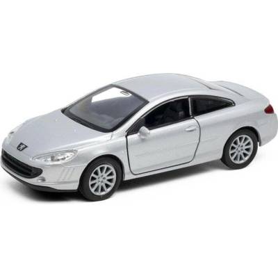 Welly Peugeot Coupé 407 strieborný 1:34