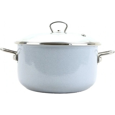 BELIS Smaltovaný hrniec so sklenenou pokrievkou 16 cm 1,5 l PREMIUM sivý 71916-053000N3