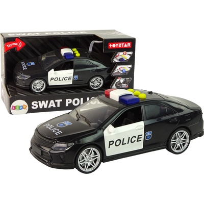 Lean Toys Policajné auto čierne 1:14