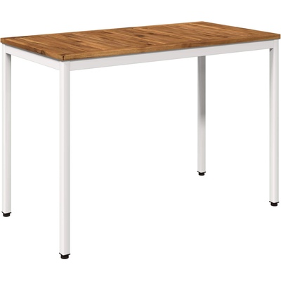 vidaXL Маса за вечеря в градината Естествено и бяло 108, 5 x 55 x 75 см (901314)