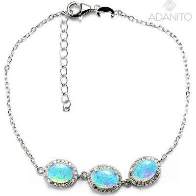 Adanito strieborný opálový náramok so zirkónmi EFB0000285
