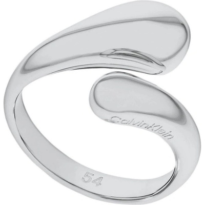 Calvin Klein Nadčasový ocelový prsten Sculptured Drops 35000192