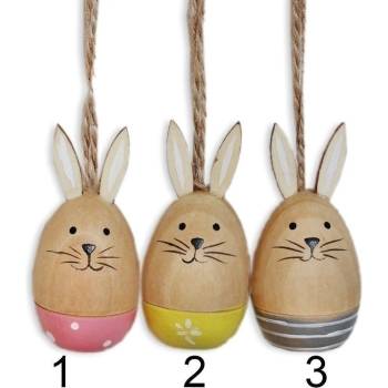 Zajíc závěs dřevo 3cm mix