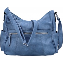 Stylová dámská koženková crossbody kabelka Rima džínově modrá
