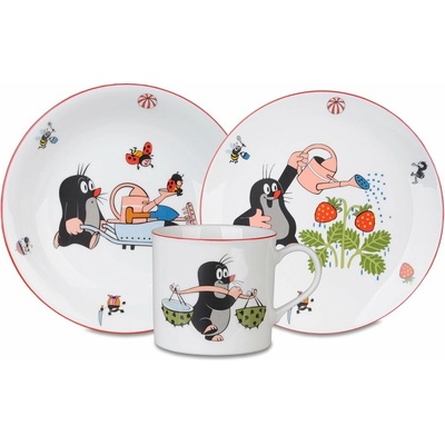 Thun 1794 Dětská porcelánová sada Krtek zahradníkem 3 ks