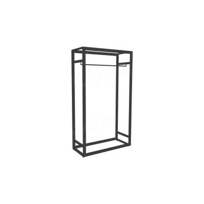 BIGSHOP Predajný, policový systém KIT 07A, 672 x 442 x 1850 x 182,5 mm, matná čierna