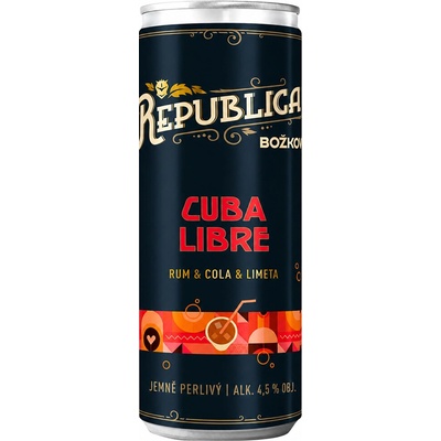 BOŽKOV REPUBLICA CUBA LIBRE 4,5% 0,25 l ( plech )