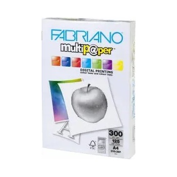 Fabriano Копирен картон Fabriano Multipaper, A4, 300 g/m2, Гланц, 125 листа, 1530100154