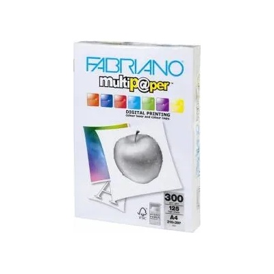 Fabriano Копирен картон Fabriano Multipaper, A4, 300 g/m2, Гланц, 125 листа, 1530100154