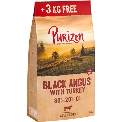 Purizon Black Angus hovězí s krocanem 12 kg