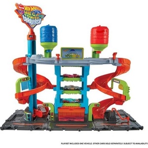 Mattel Hot Wheels City color shifters автомивка със спирала (HDP05)