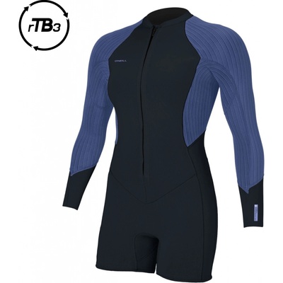 O'Neill Wms Hyperfreak 2/1.5 Front Zip L/S Spring carbon/lilly