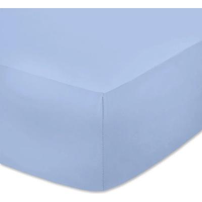 Светлосин чаршаф с ластик от памучно трико