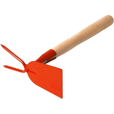 Okopávačka s nás. 27 cm Rosteto - rovná 2 hroty - oranžová