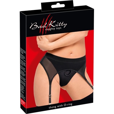 Bad Kitty Strap-On Tong with Suspenders 2493578 Black S