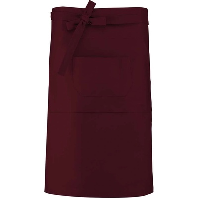 Kariban Zástěra do pasu dlouhá s kapsami Long vínová