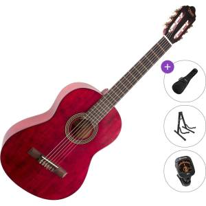 Valencia VC204 Standard SET 4/4 Transparent Wine Red Класическа китара
