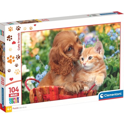 Clementoni Детски пъзел Clementoni от 104 части - Сладки приятели (25763)