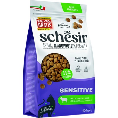 Schesir Cat Animal Monoprotein Sensitive jehněčí 400 g