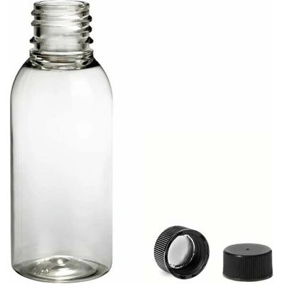 Via Plastová lahvička čirá s černým uzávěrem 35 ml
