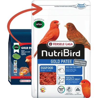 NutriBird Gold Patee Red яйчна храна за червени канари - 0.25кг