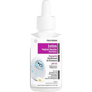 FREZYDERM Вагинален промивен разтвор в единична доза с лайка , Frezyderm Intim Vaginal Douche PH 4.5 150ml Chamomile