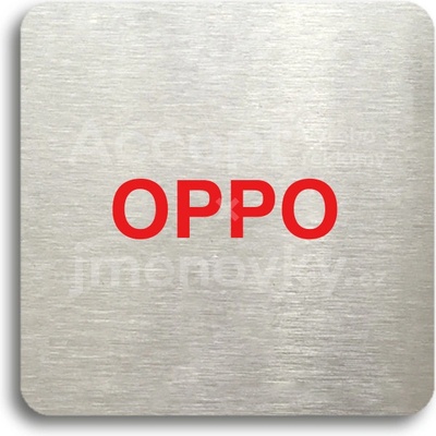 ACCEPT Piktogram OPPO - stříbrná tabulka - barevný tisk bez rámečku