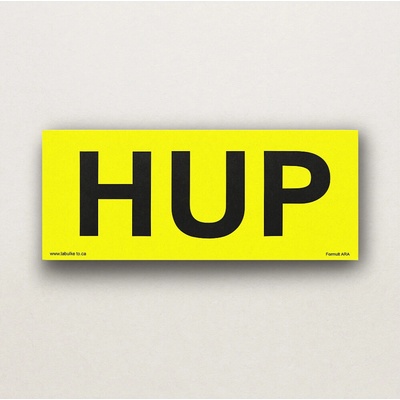 Traiva s.r.o HUP - hlavní uzávěr plynu Verze: Samolepka 210 x 80 mm tl. 0.1 mm - Kód: 10450