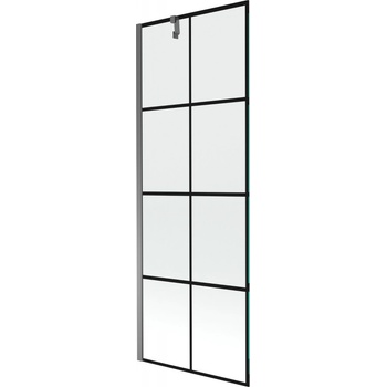 Mexen Next параван за вана с 1 крило 70 x 150 см, черна решетка, gun metal - 895-070-000-00-77-95 (895-070-000-00-77-95)