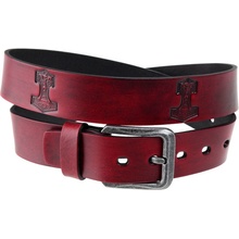 Leather & Steel Fashion Red opasek s kovem