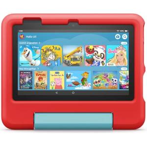 Amazon Child-friendly case for Fire 7 tablet (only compatible with 12th generation, 2022), for children aged 3-7, red - 53-028181 (53-028181)
