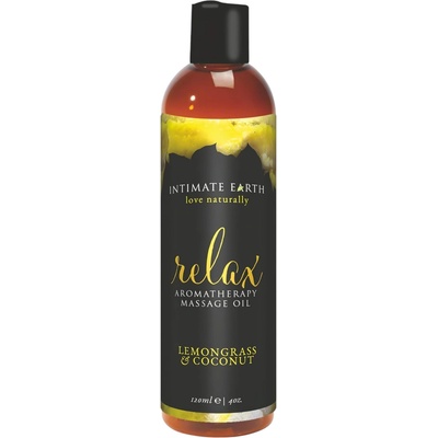 Intimate Earth Relax - масажно олио - лимонена трева-кокос (120ml)