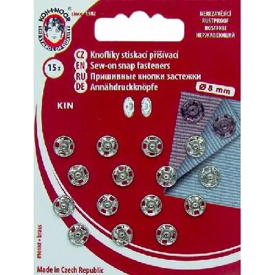Našívacie patentky KIN variant nikel priemer 8 mm