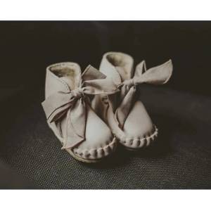 Donsje Бебешки кожени обувки Pina Organza Booties (1019100.)