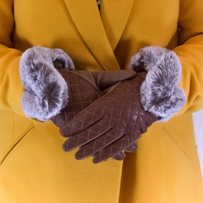 Emma dámske hnedé rukavice