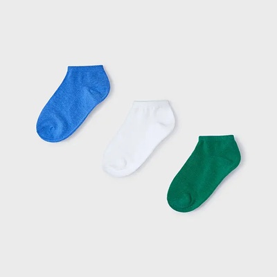 Mayoral Три чифта къси чорапи за момче Mayoral синьо, бяло и зелено