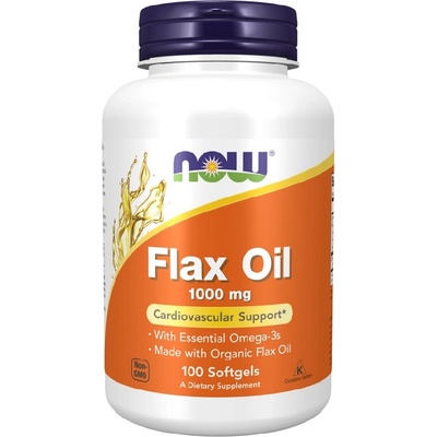 NOW NOW Flax Oil 1000mg, 100 Softgels