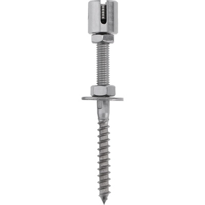 Příruba na zelenou stěnu, pro dve lanka ø 3 mm, AISI 304