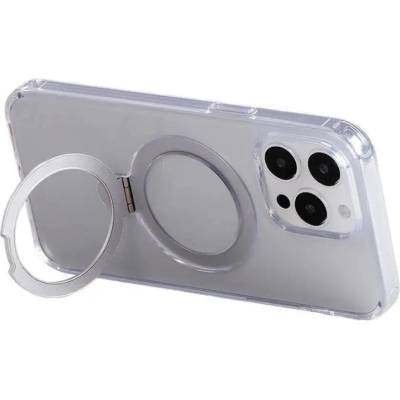 JOYROOM Магнитен защитен калъф за телефон с държач Joyroom JR-BP004 за iPhone 15 Pro Max (прозрачен) (JR-BP004 iP 15 Pro M)