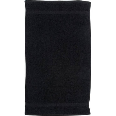Towel City luxusní froté ručník na ruce s jemným dlouhým vlasem 550 g/m černá 50 x 90 cm