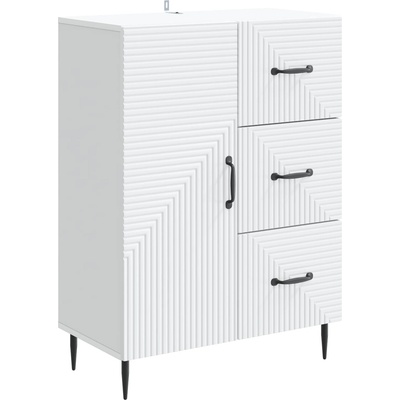 vidaXL Служебен шкаф Бяло 66 x 34, 5 x 89, 5 см Инженерна дървесина (894855)