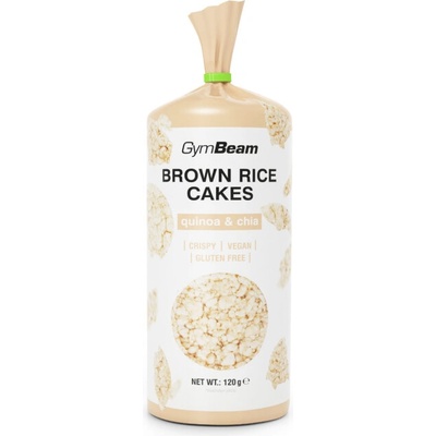 GymBeam Hnědé rýžové chlebíčky quinoa a chia 120 g – Zboží Dáma